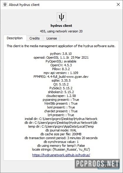 Hydrus Network 537 download the new version