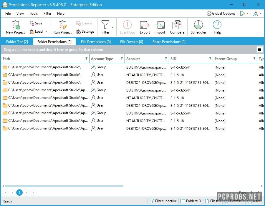 NTFS Permissions Reporter Pro 4.0.492 instal