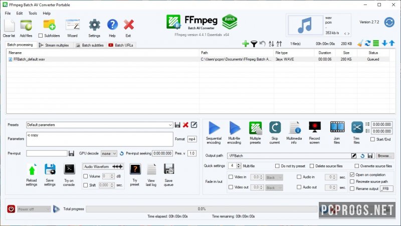 FFmpeg Batch Converter 3.0.0 instal the new for apple