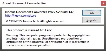 Neevia Document Converter Pro 7.5.0.211 downloading