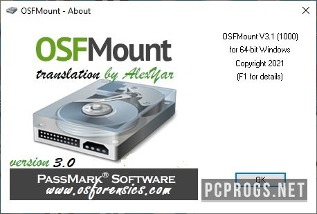 PassMark OSFMount 3.1.1002 free download