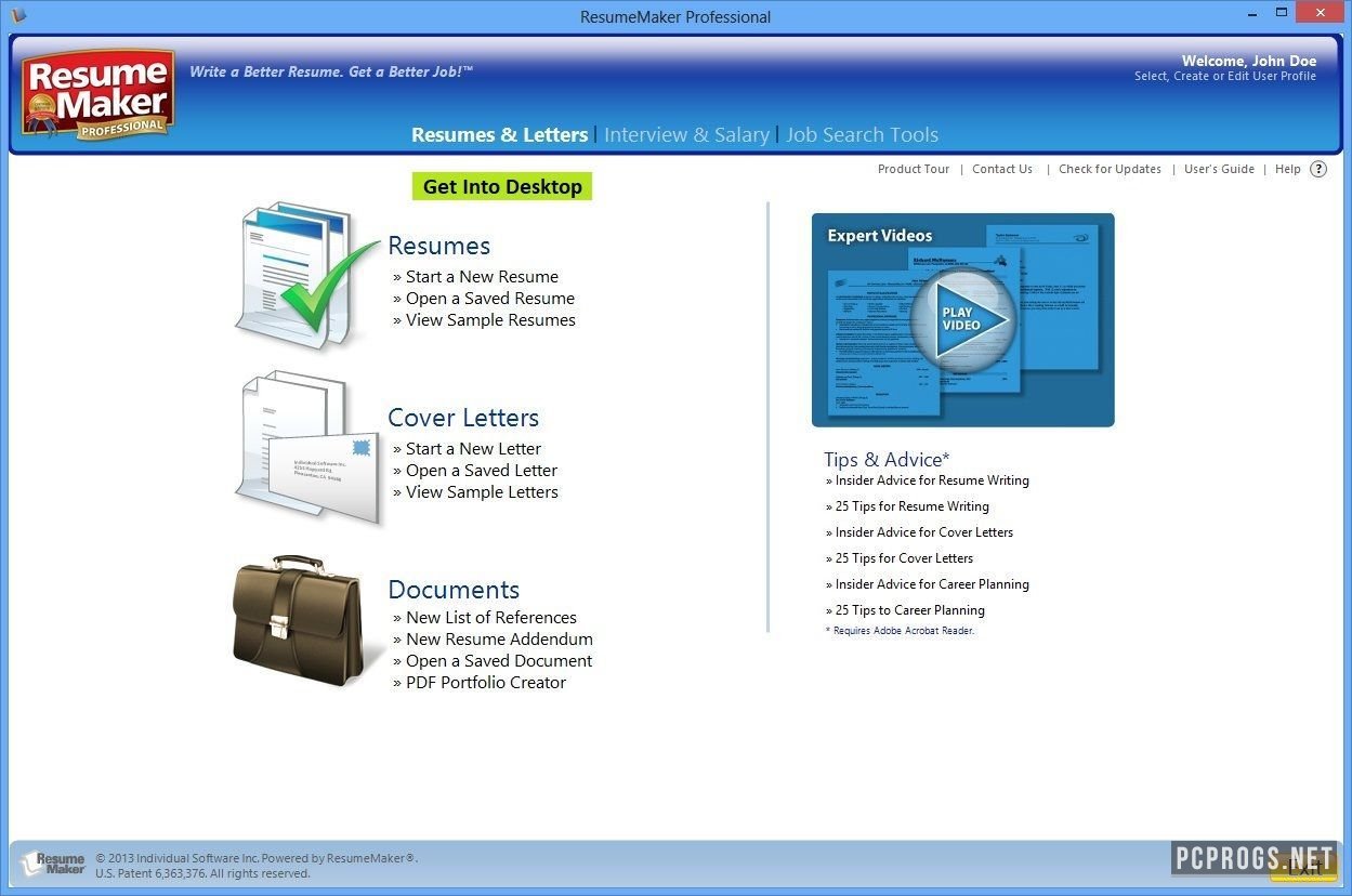 free downloads ResumeMaker Professional Deluxe 20.2.1.5048