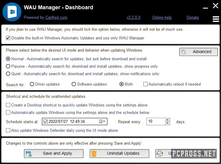 WAU Manager (Windows Automatic Updates) 3.5.1.0 for windows instal free