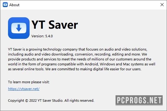 download the new version for windows YT Saver 7.0.5