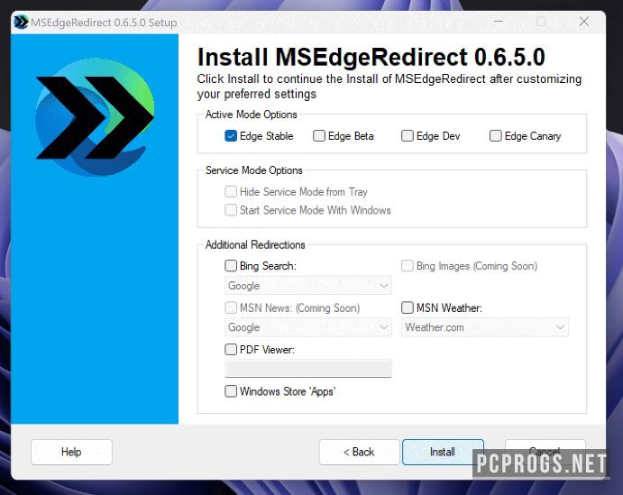 MSEdgeRedirect 0.7.5.0 for mac instal free