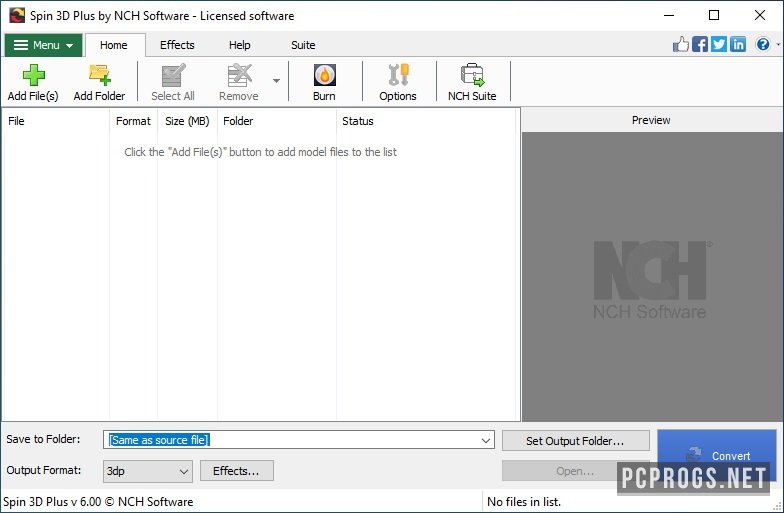 NCH Spin 3D Plus 6.07 downloading